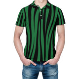 Striped Straight Polo Shirt - Green