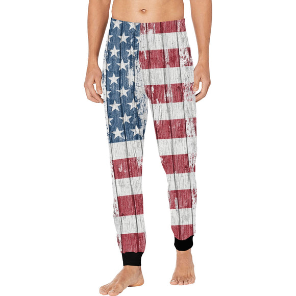 Men's Casual Flag Print Pajama Bottoms