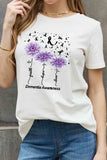 Simply Love Full Size DEMENTIA AWARENESS Graphic Cotton Tee