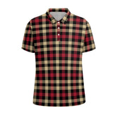 Plaid Polo Straight Shirt