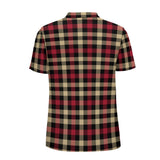 Plaid Polo Straight Shirt