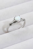 925 Sterling Silver Heart Opal Ring