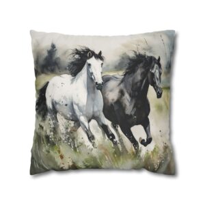 Spun Polyester Square Pillowcase