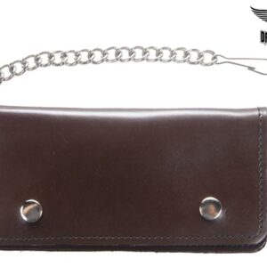 Dream Apparel Brown Bifold Motorcycle Chain Wallet