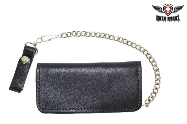 Heavy Duty Black Leather Motorcycle Chain Wallet - Image 4