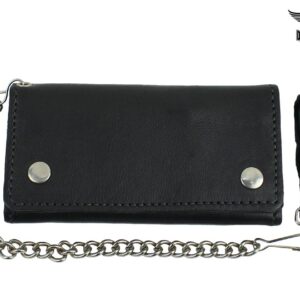 Motorcycle Black Naked Cowhide Wallet