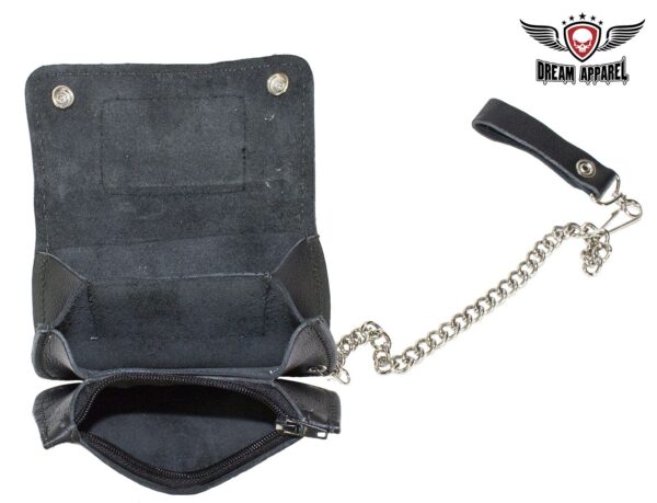 Leather Chain Wallet W/ USA Flag - Image 4