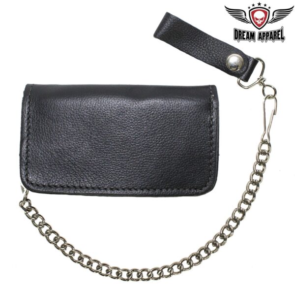 Leather Chain Wallet W/ USA Flag - Image 3